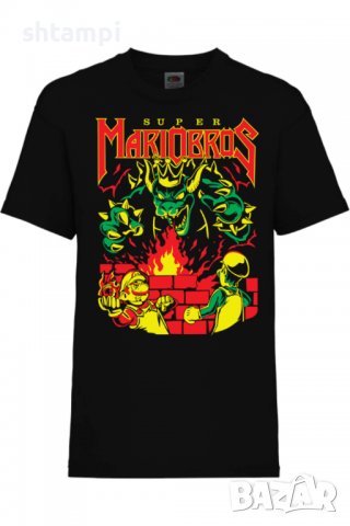 Детска тениска Nintendo Mari Bross,Игра,Гейм,Геймър,Подарък,Изненада,Повод,Празник,Събитие.