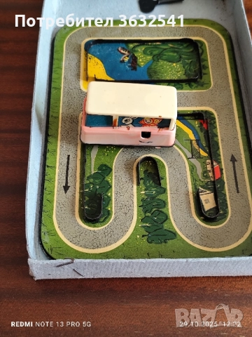 Продавам механична играчка влакче с писта. Произведено в СССР., снимка 2 - Колекции - 52222317