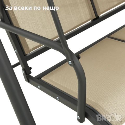 Градинска люлка с навес, антрацит и пясък Код P863, снимка 2 - Градински мебели, декорация  - 50993556