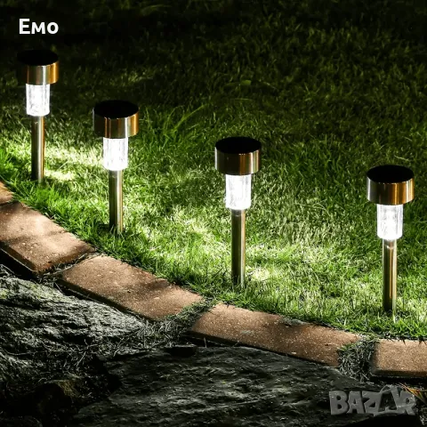 Соларни 6 броя LED Лампи, външни , снимка 4 - Соларни лампи - 48693626