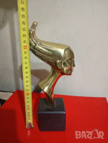 Месингова статуетка, снимка 3 - Статуетки - 53235247