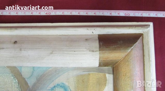 Стара Картина масло върху платно абстранция, снимка 11 - Картини - 31822423