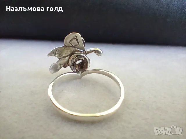 Сребърен пръстен Пеперуда Проба 925 , снимка 6 - Пръстени - 49604610