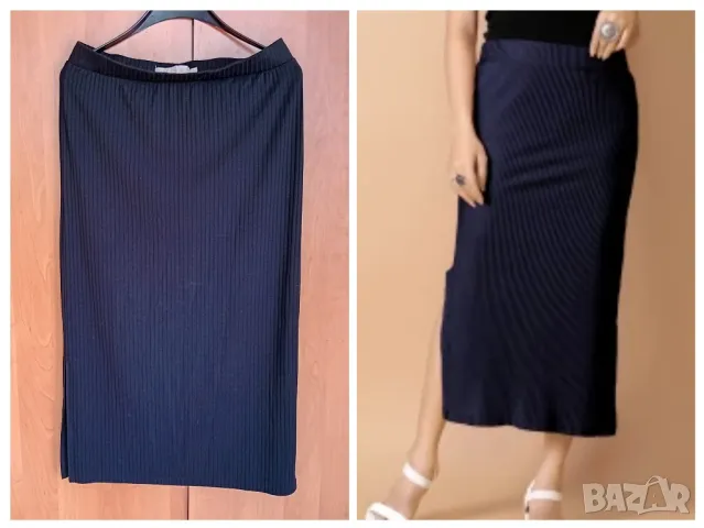 Дълга пола с цепка Pieces, снимка 1