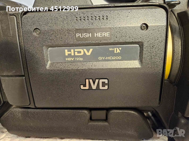 Видеокамера JVC GY-HD200 - HDV 720p MiniDV, снимка 3 - Камери - 52100267