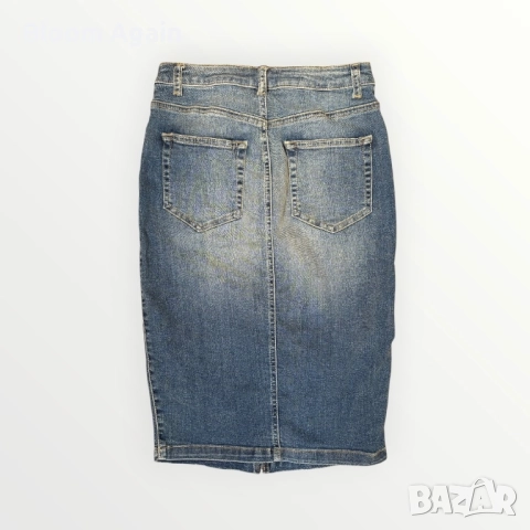 Дамска дънкова пола Benetton, снимка 3 - Поли - 52102449