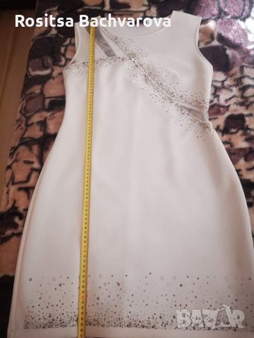 Бяла рокля, L размер, снимка 12 - Рокли - 28339973