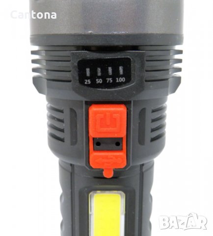 LED акумулаторен фенер и лампа BL-822, LED + COB диоди, снимка 4 - Къмпинг осветление - 31691677