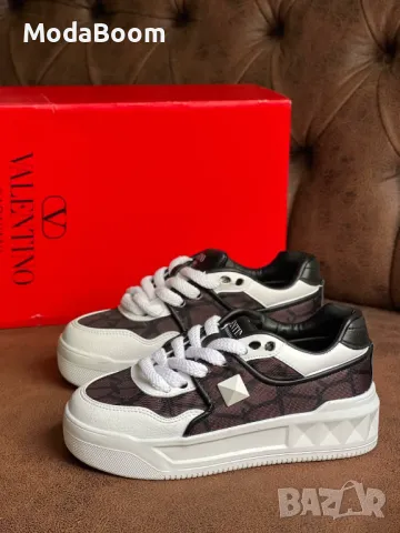 Valentino кафяви дамски обувки , снимка 3 - Маратонки - 48132499