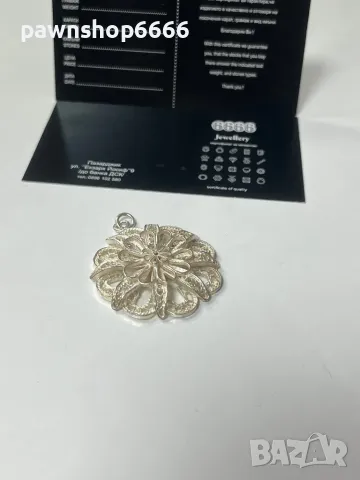 Ръчно направена сребърна висулка във филигран стил, снимка 12 - Колиета, медальони, синджири - 48585785