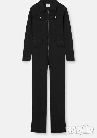 Pull and Bear-Черен дънков гащеризон , снимка 2 - Гащеризони - 56434024