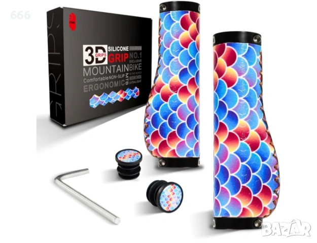 Ергономични ръкохватки за кормило, силиконови ръкохватки за планински велосипеди MTB/BMX.