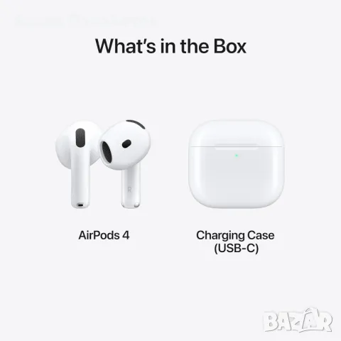 Apple AirPods 4 безжични слушалки, Bluetooth слушалки, персонализирано пространствено аудио, устойчи, снимка 7 - Bluetooth слушалки - 49960423