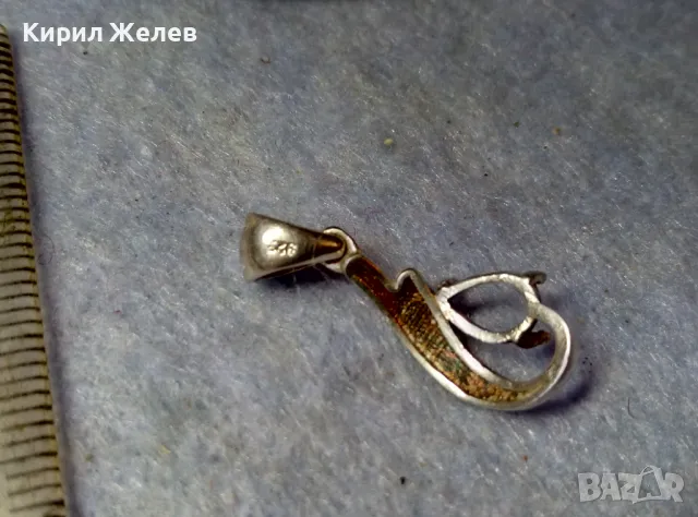 СТАР АЖУРЕН РЕТРО АРТ СРЕБЪРЕН ПЕНДАНТ СРЕБРО 925 с ГНЕЗДО За ВГРАЖДАНЕ на СКЪПОЦЕНЕН КАМЪК 48785, снимка 3 - Колиета, медальони, синджири - 48901572
