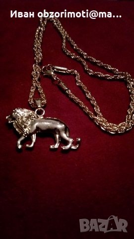 Синджир и медальон сьс златна риза , снимка 2 - Колиета, медальони, синджири - 35139807