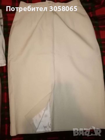 Бяла дълга пола с вълна и подплата S M L , снимка 2 - Поли - 36774455