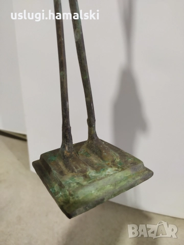 Стара африканска бронзова статуетка, снимка 5 - Антикварни и старинни предмети - 52772042