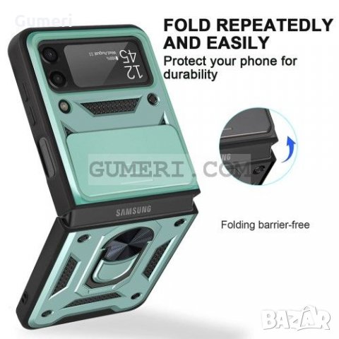 Samsung Galaxy Z Flip3 5G Ударойстойчив Кейс С Ринг И Плъзгащо Се Капаче За Защита На Камерата, снимка 16 - Калъфи, кейсове - 34447732