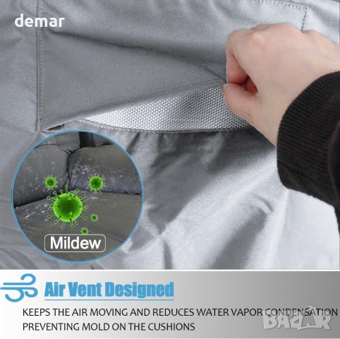 Калъф за градински мебели SIRUITON Cube, 150X150X74cm, водоустойчив с вентилационен отвор, анти-UV, снимка 5 - Градински мебели, декорация  - 44264724