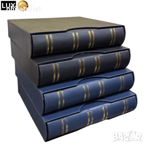 Папка с касета LUX , еко-кожа – GRANDE стандарт А4 , син цвят, снимка 8 - Филателия - 52337429