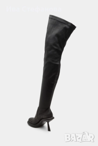 Разкошни Vic Matie нови  дълги черни чизми ботуши до каляното кожени , снимка 11 - Дамски ботуши - 52829975