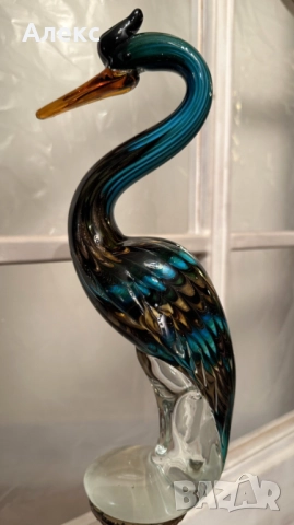 Голяма изящна птица, духано стъкло, 1.320кг