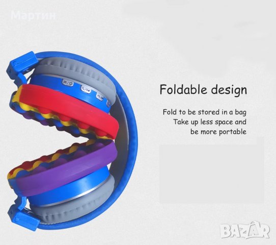 Слушалки Tik Tok Rainbow безжични - с цветовете на дъга, снимка 8 - Слушалки, hands-free - 39344725