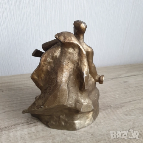 Стара фигура бронз пластика ссср, снимка 3 - Антикварни и старинни предмети - 52258970
