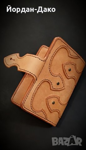 Портфейл ръчна изработка от естествена кожа, снимка 3 - Портфейли, портмонета - 40654023