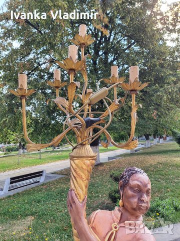 Италиански бароков лампион , снимка 3 - Лампиони - 37858444