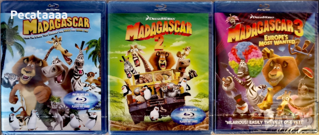 Колекция Мадагаскар Blu Ray (изцяло на английски) бг аудио и суб