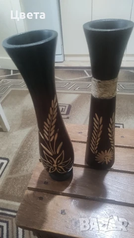 Вази дърворезба, снимка 5 - Вази - 50633820