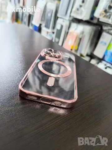 Apple iPhone 16 Pro Силиконов гръб/кейс Mag case, снимка 5 - Калъфи, кейсове - 49726355