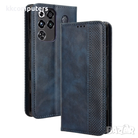 Кожен Ретро Калъф за ZTE nubia RedMagic 11 Pro 5G / 11 Pro+ 5G- Магнитно затваряне, Държач за карти , снимка 3 - Калъфи, кейсове - 52490655