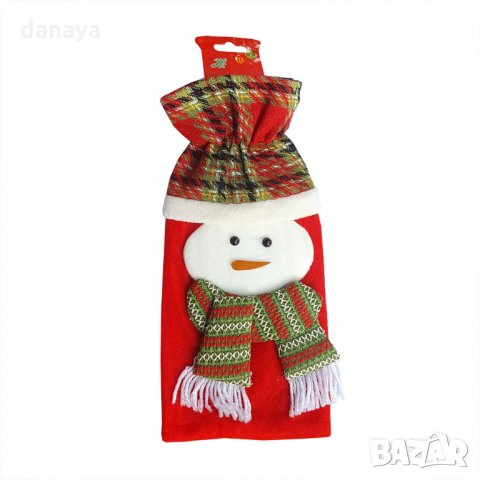 1837 Коледен калъф за бутилка Снежко, снимка 6 - Декорация за дома - 30781557