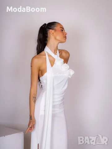 Дълга бяла дамска рокля , снимка 3 - Рокли - 48076819