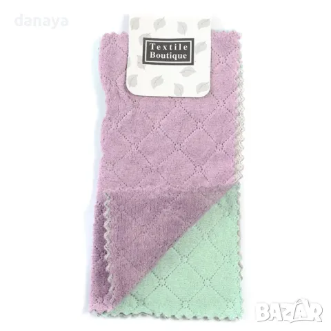 5509 Комплект микрофибърни абсорбиращи кърпи за подсушаване, полиране, почистване, 30x30cm, 2 броя, снимка 3 - Хавлиени кърпи - 48169694