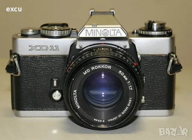 Фотоапарат с лента Minolta XD-11 (XD-7) с обектив Rokkor 50mm F1.7