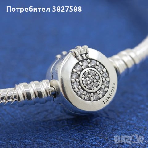Сребърни гривни с печат Pandora , снимка 2 - Гривни - 42882612
