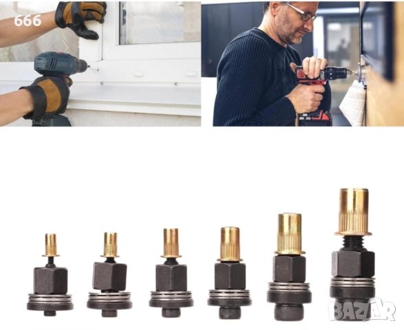 Комплект инструменти за нитове серия M3-M4-M5-M6-M8-M10