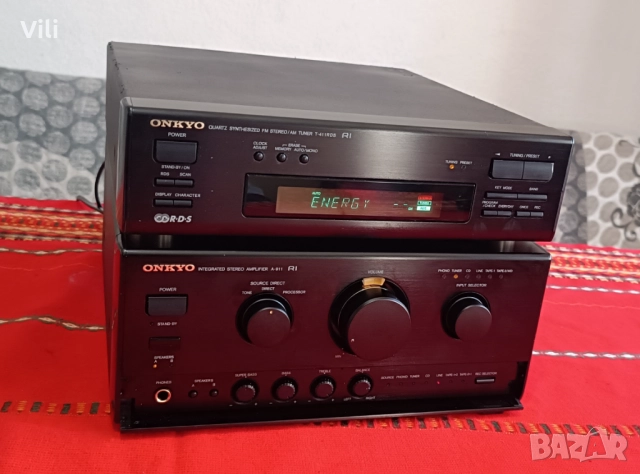 Onkyo A-911 + Onkyo T-411RDS (усилвател + тунер), снимка 2 - Ресийвъри, усилватели, смесителни пултове - 51648269