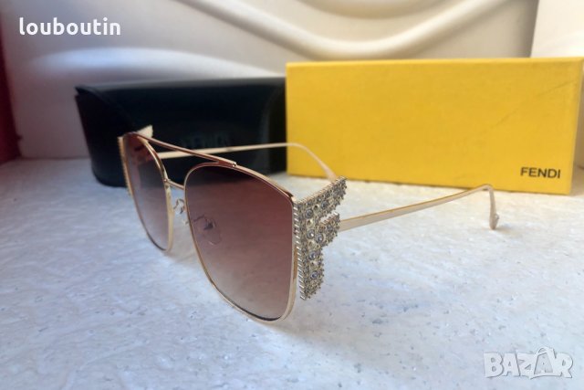 Fendi 2020 дамски слънчеви очила с камъни, снимка 10 - Слънчеви и диоптрични очила - 30737575