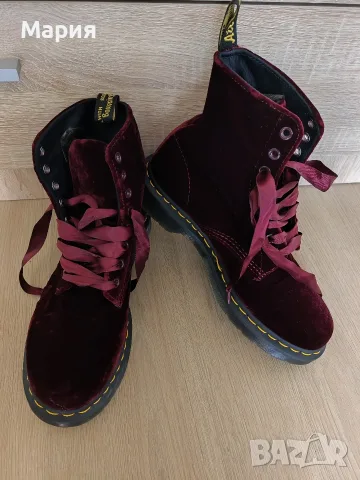 Dr. Martens 1460 Pascal Velvet обувки, размер 39, снимка 3 - Дамски боти - 56244312