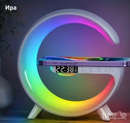 Безжичен високоговорител със зарядно, снимка 4 - Настолни лампи - 49185717