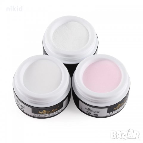  Акрилна Полимерна пудра полимер 3 цвята за нокти маникюр изграждане изграждащ, снимка 3 - Продукти за маникюр - 32074066