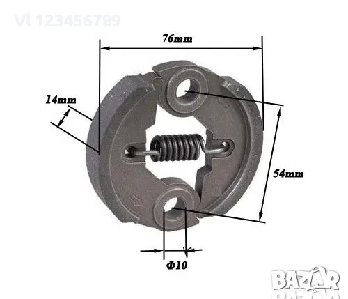 Центробежен съединител за тримери,храсторези, моторни коси и др, снимка 3 - Градинска техника - 52192757