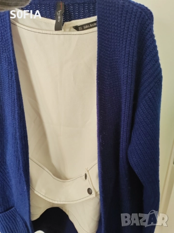 Marc Cain алпака турско синьо жилетка, снимка 2 - Жилетки - 52774080