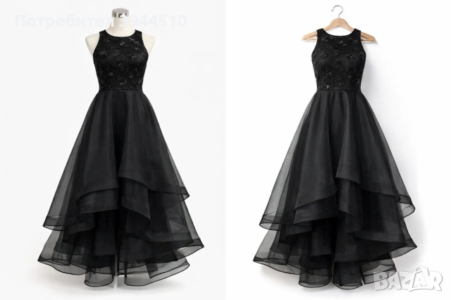 Дизайнерска абитуриентска черна официална рокля | Бал 2026, снимка 3 - Рокли - 54027262