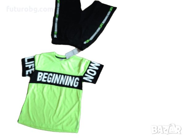 Комплект за момче от две части в зелено и черно, снимка 3 - Детски комплекти - 37460901
