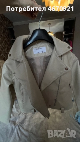 Дамско яке от еко кожа, носено два пъти, размер S, снимка 4 - Якета - 52681698